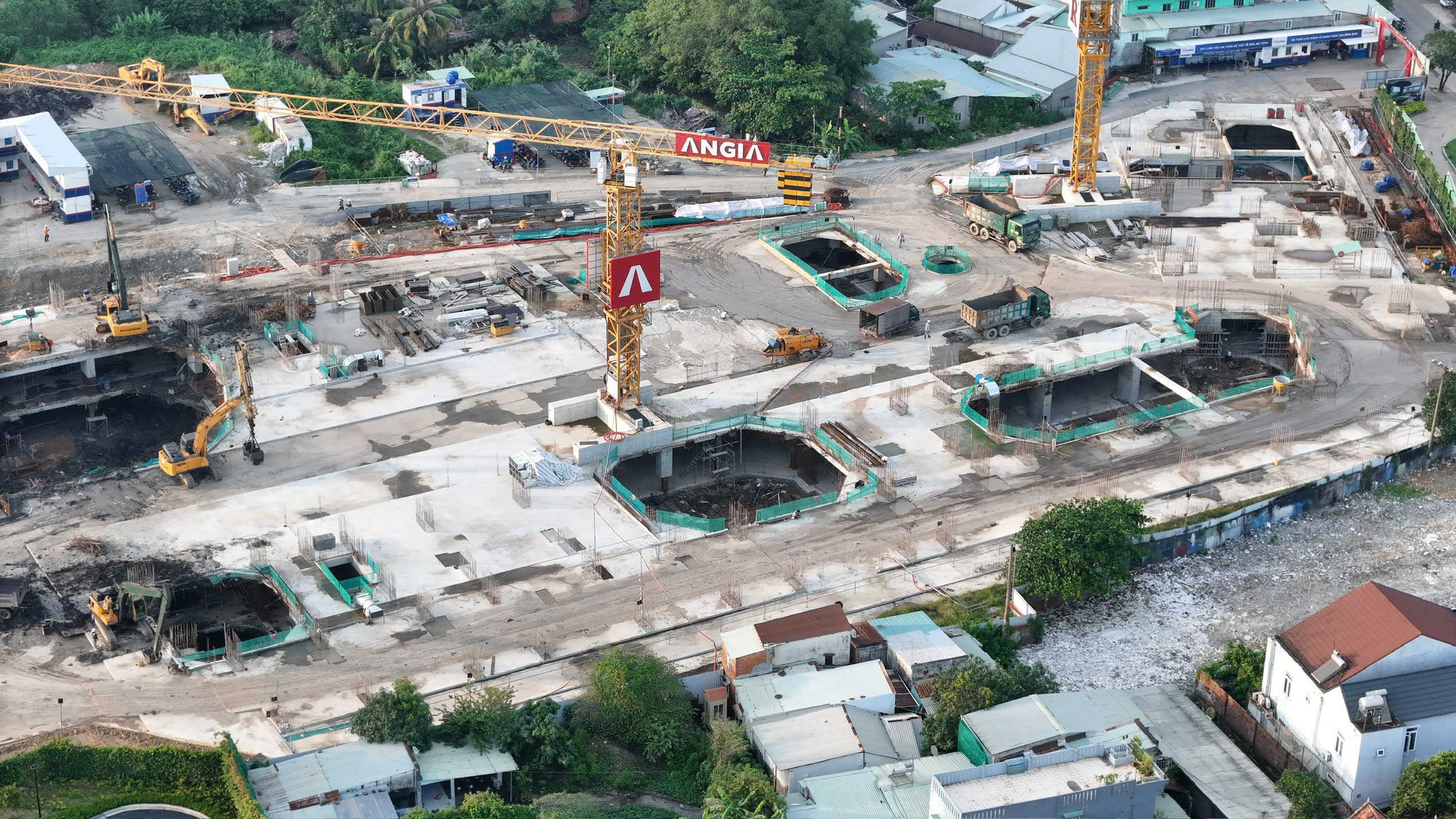 Hình ảnh tiến độ xây dựng The Gió Riverside CĐT An Gia tháng 10/2025.