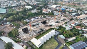 Hình ảnh tiến độ xây dựng The Gió Riverside CĐT An Gia tháng 10/2025.